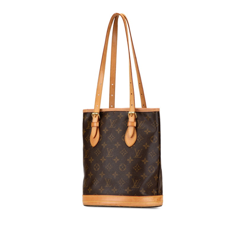 Louis Vuitton Monogram Petit Bucket PM Tote Bag