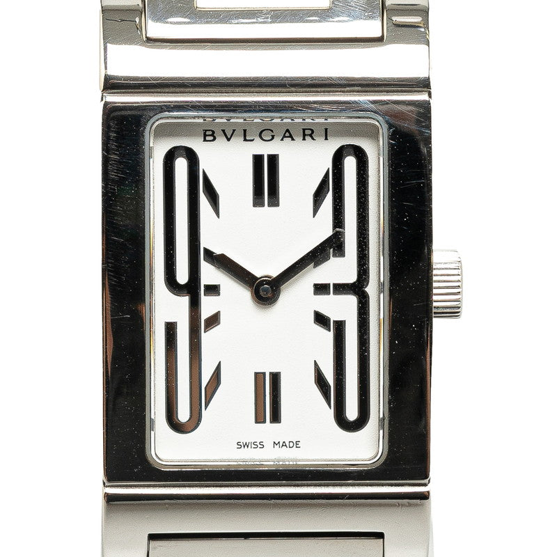 Bvlgari Rettangolo Quartz Stainless Steel Watch RT39S in Very Good Condition