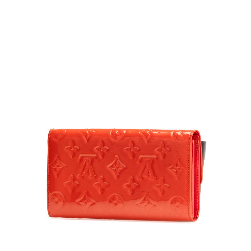 Louis Vuitton Monogram Vernis Wallet M91739 Red