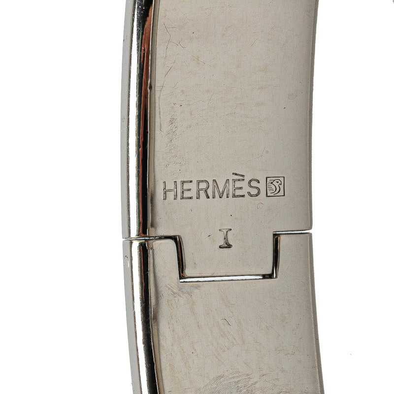 Hermes Click Clack H PM Bracelet Silver Pink