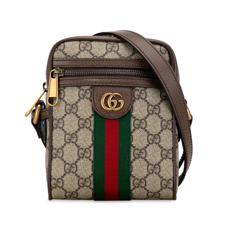 Gucci GG Supreme Ophidia Shoulder Bag PVC Leather 598127