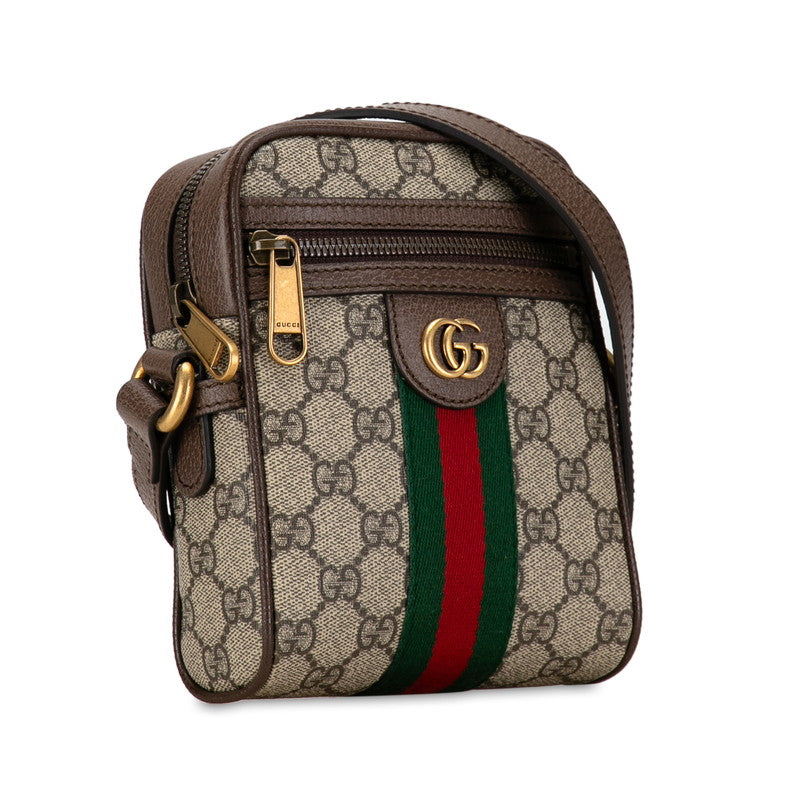 Gucci GG Supreme Ophidia Shoulder Bag PVC Leather 598127