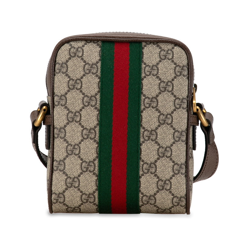 Gucci GG Supreme Ophidia Shoulder Bag PVC Leather 598127