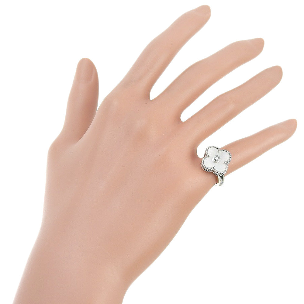 Van Cleef & Arpels Vintage Alhambra Ring K18 White Gold