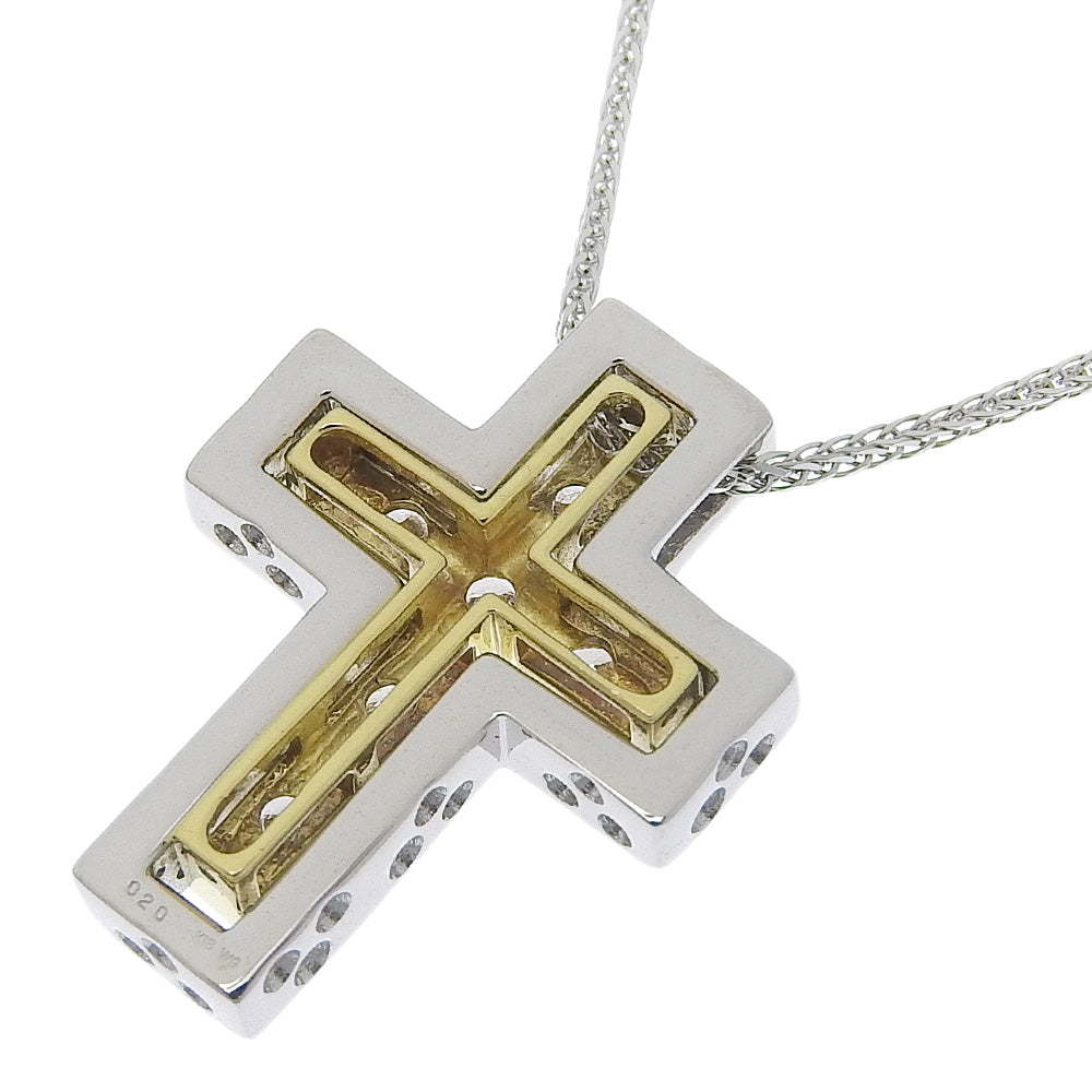 K18 Gold Diamond Cross Necklace