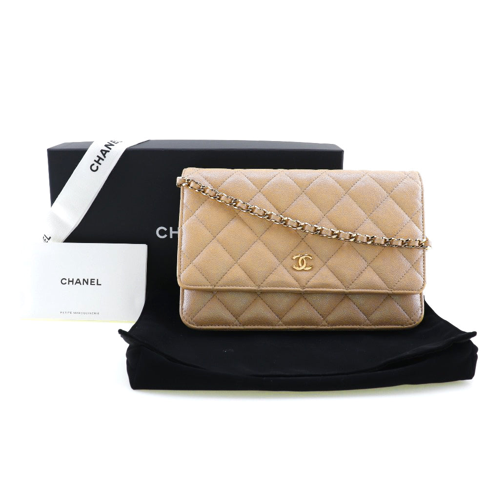 Chanel Classic Chain Wallet Caviar Skin