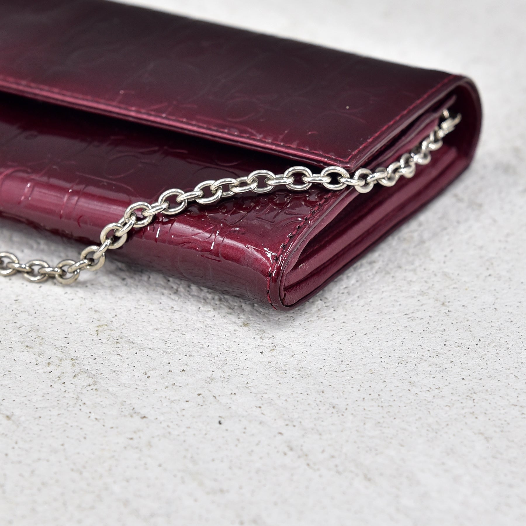 Oblique Trotter Patent Leather Chain Bag