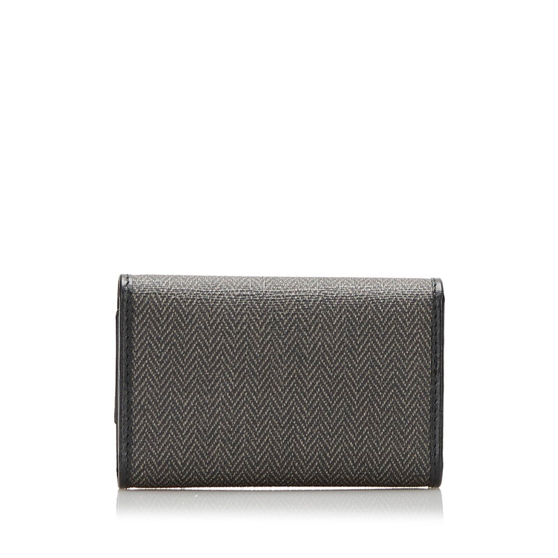 Bvlgari Key Case Gray Black PVC Leather