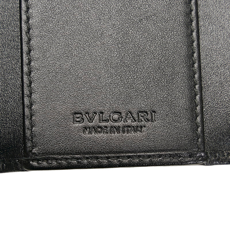 Bvlgari Key Case Gray Black PVC Leather