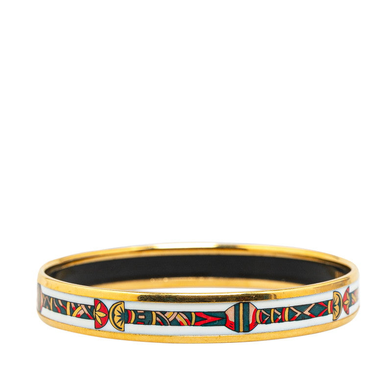 Hermes Enamel PM Cloisonne Bracelet Gold