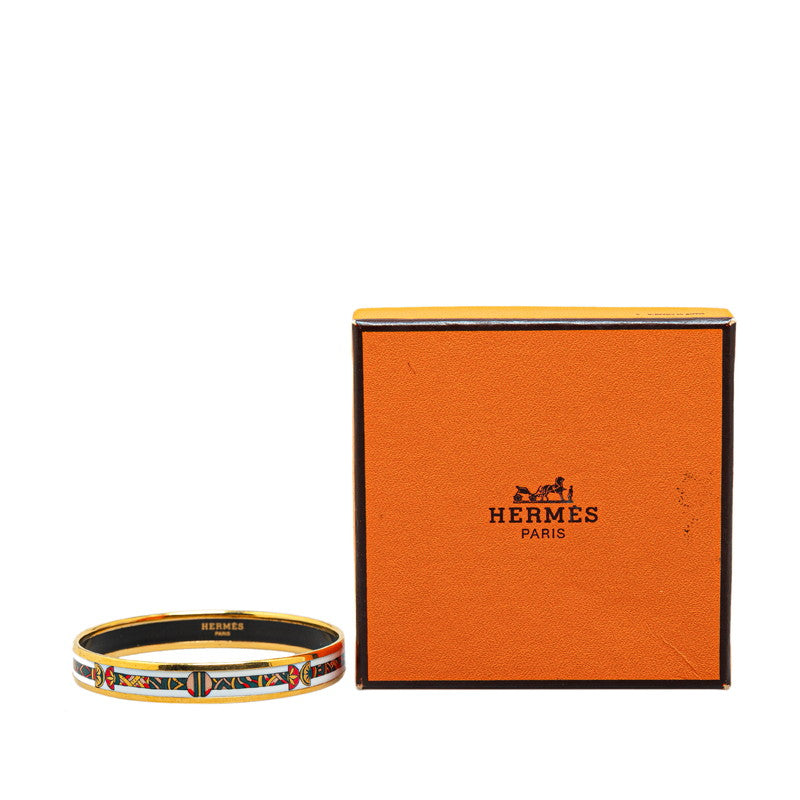 Hermes Enamel PM Cloisonne Bracelet Gold