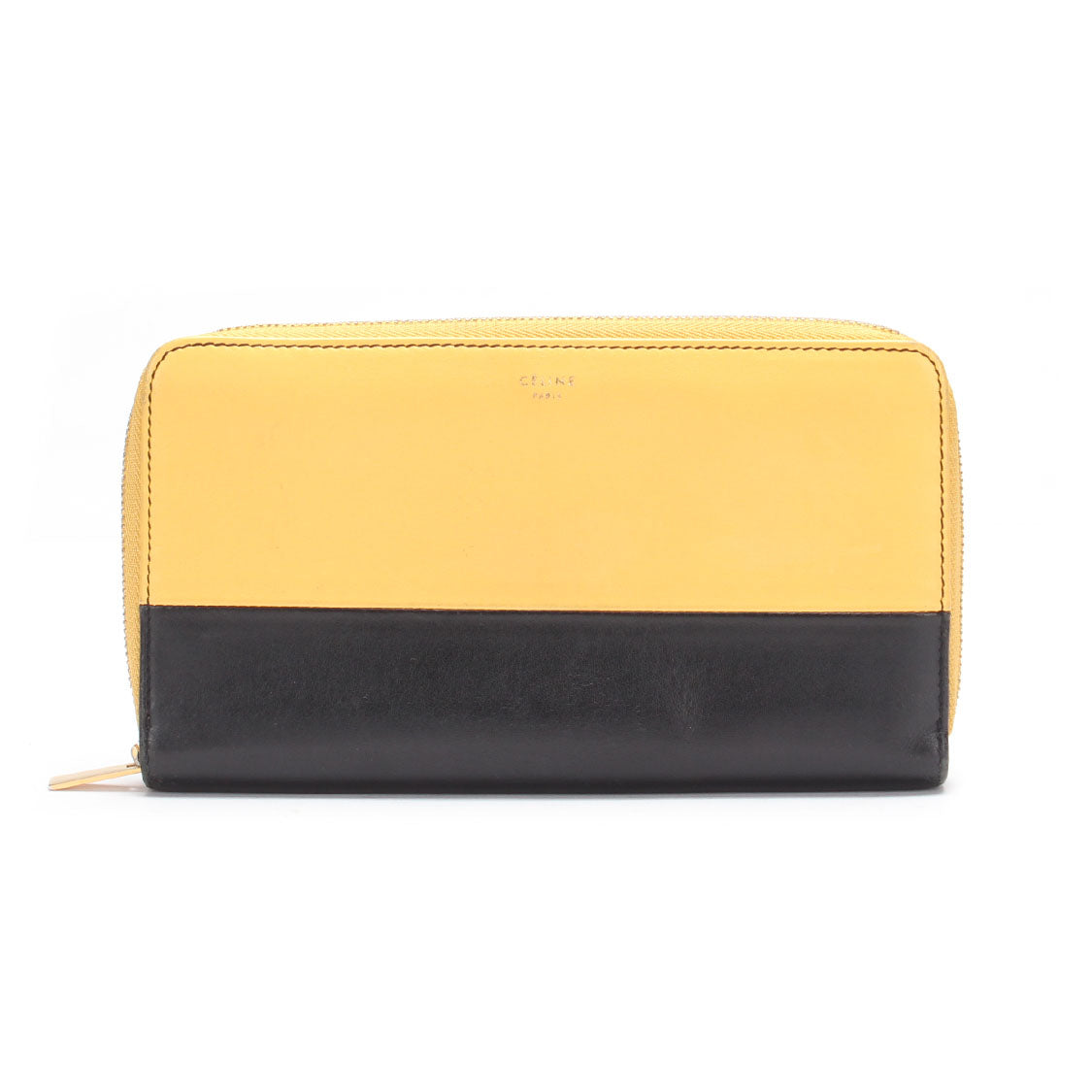 Celine Leather Bicolor Zip Around Wallet Leather Long Wallet in Very Good Condition