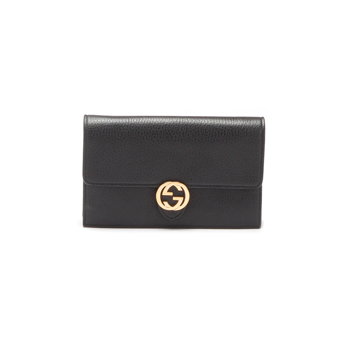 Leather Interlocking G Wallet on Chain 510314