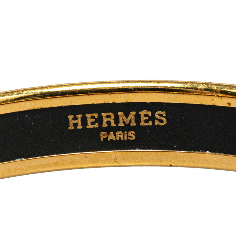 Hermes Enamel PM Bangle Gold Black