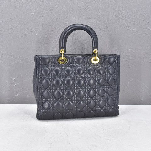 Large Cannage Leather Lady Dior
