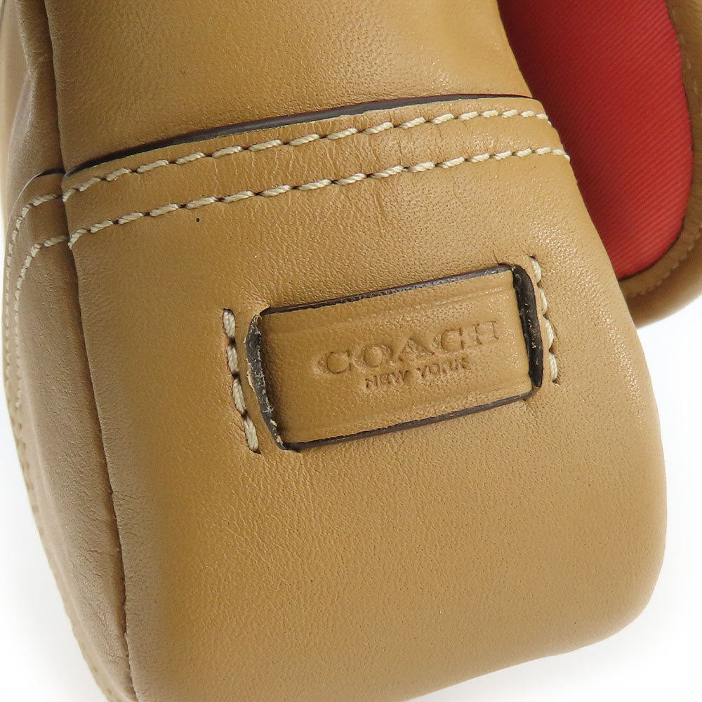 USED COACH Leather Shoulder Bag F29763 Brown