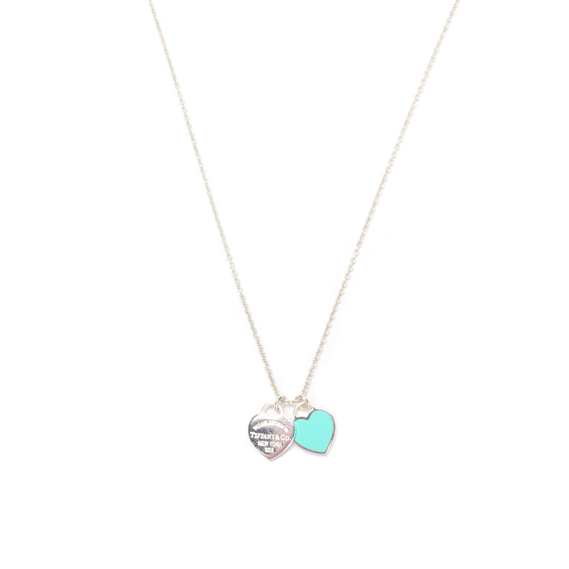Return To Tiffany Double Heart Tag Necklace