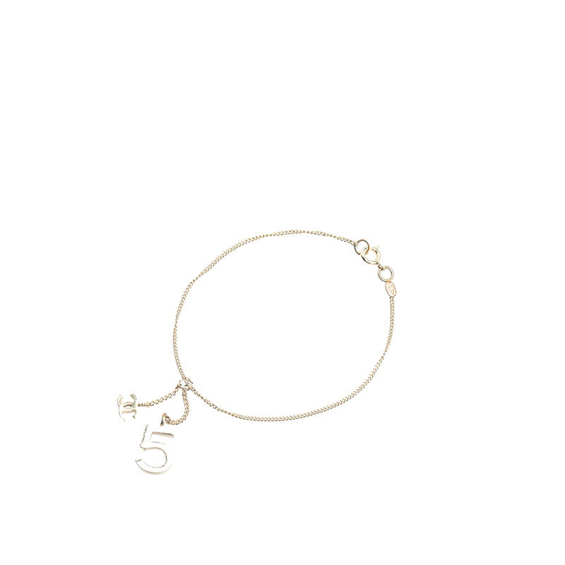 Chanel Coco Mark No.5 Motif Bracelet Gold