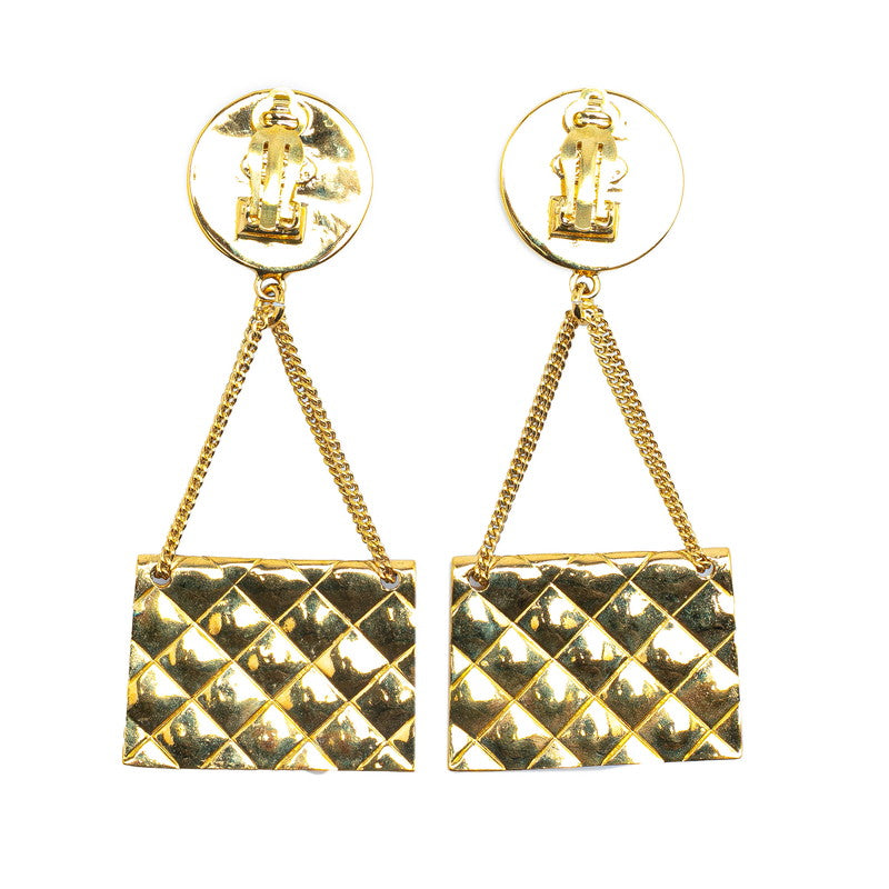 Chanel Coco Mark Coin Bag Motif Earrings