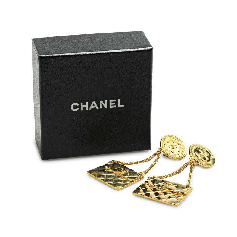 Chanel Coco Mark Coin Bag Motif Earrings