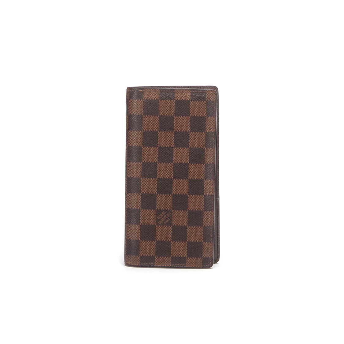 Louis Vuitton Damier Ebene Brazza Canvas Long Wallet in Good Condition