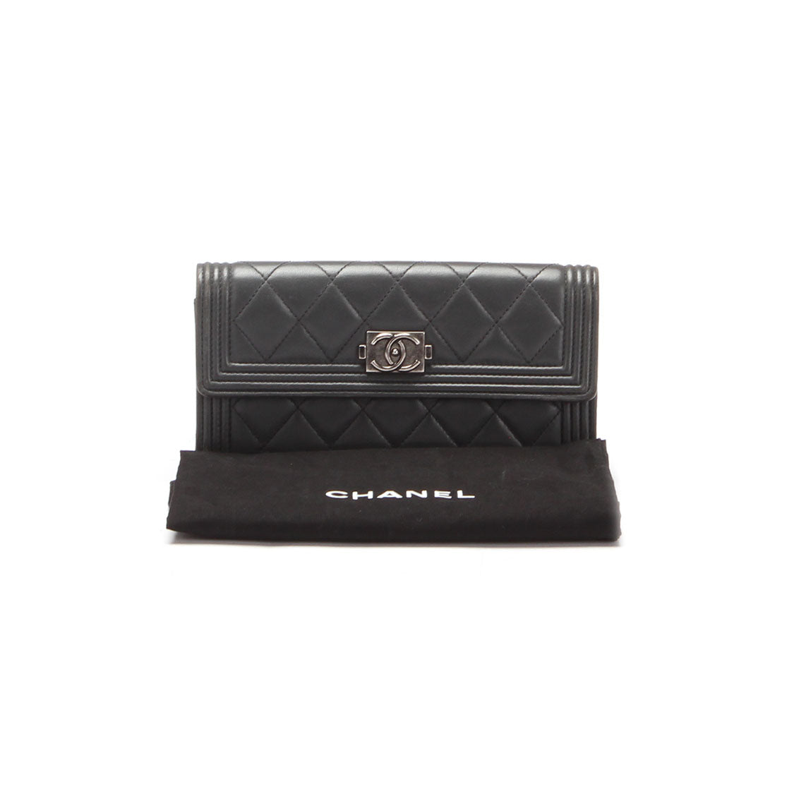 Boy Lambskin Leather Long Wallet