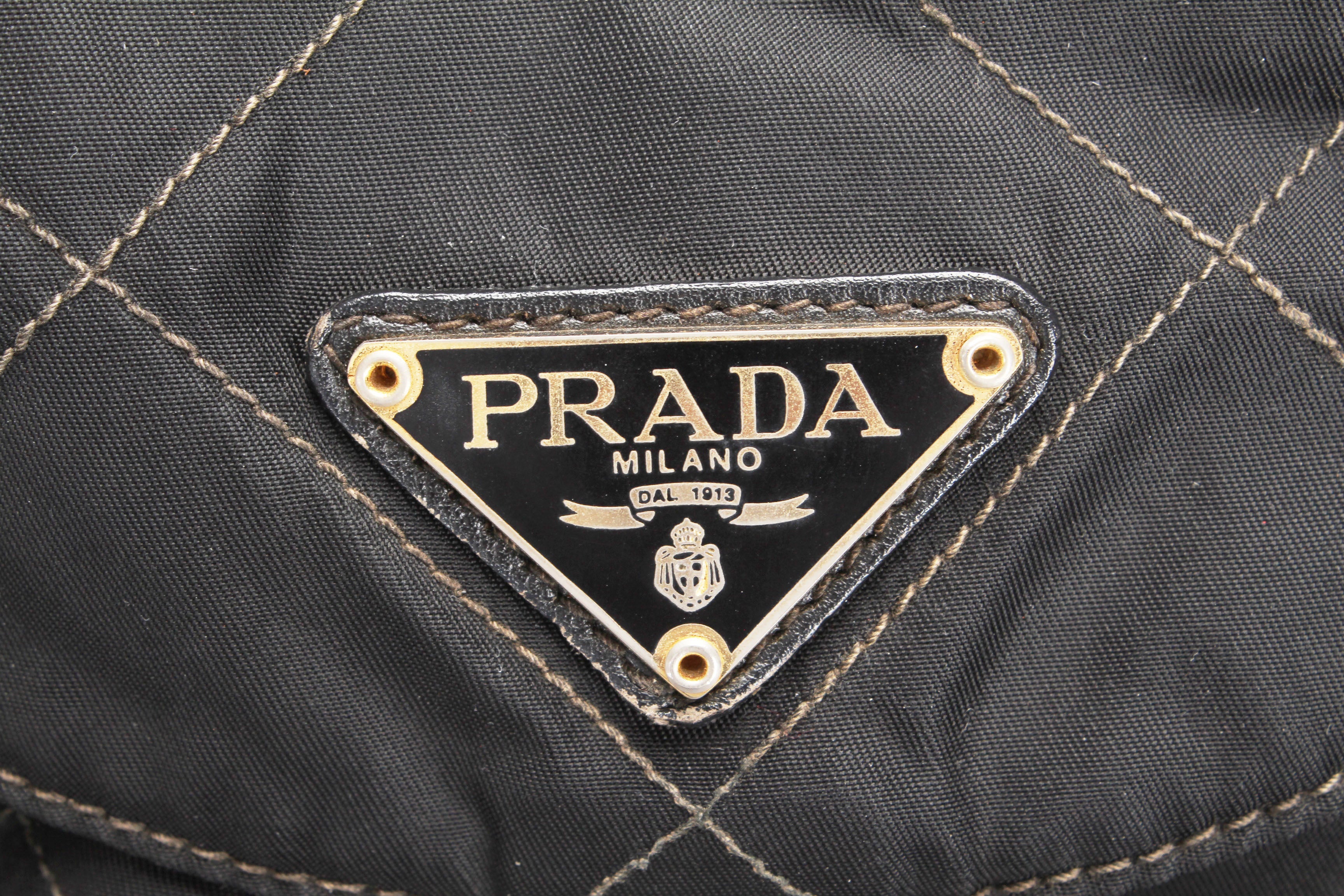 Prada Tessuto Quilted Backpack Canvas Backpack in Good Condition