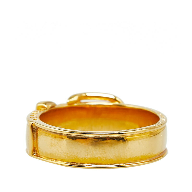 Hermes Gold Plated Scarf Ring