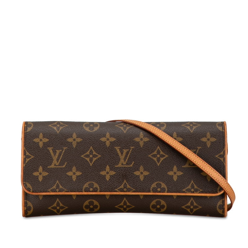 Louis Vuitton Pochette Twin GM Canvas Crossbody Bag M51852 in Good condition