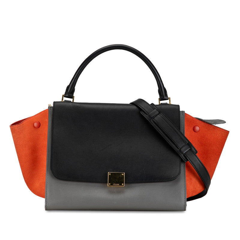 Celine Leather Trapezoid Handbag Leather Handbag 174683 in Good condition
