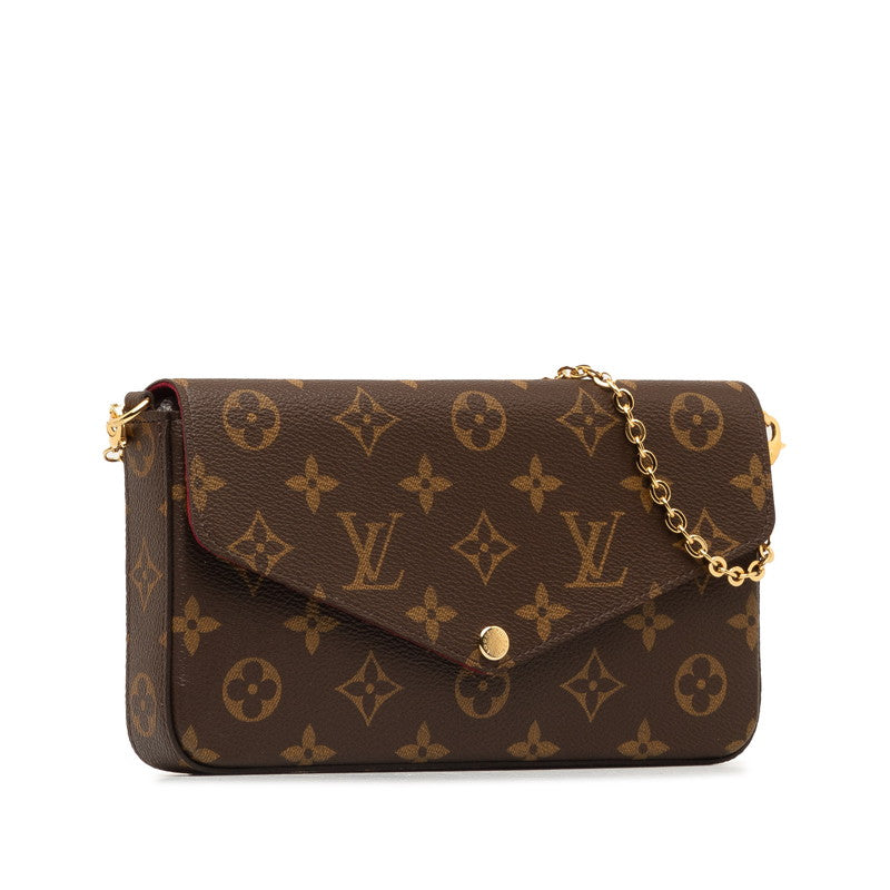 Louis Vuitton Felicie Pochette Canvas Shoulder Bag M81896 in Excellent condition