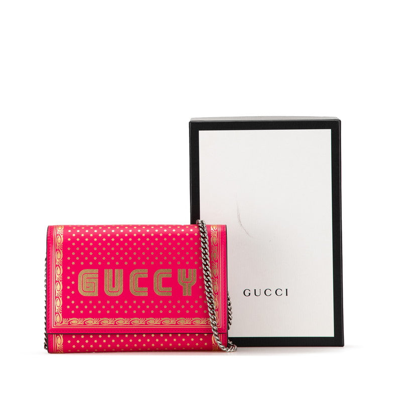 Gucci Sega Logo Chain Wallet Shoulder Bag