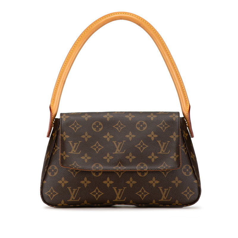 Louis Vuitton Monogram Mini Looping Shoulder Bag M51147 Brown PVC Leather in Very Good Condition