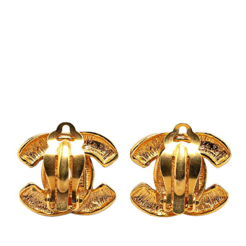 Chanel Matelasse Coco Mark Clip-On Earrings in Great Condition