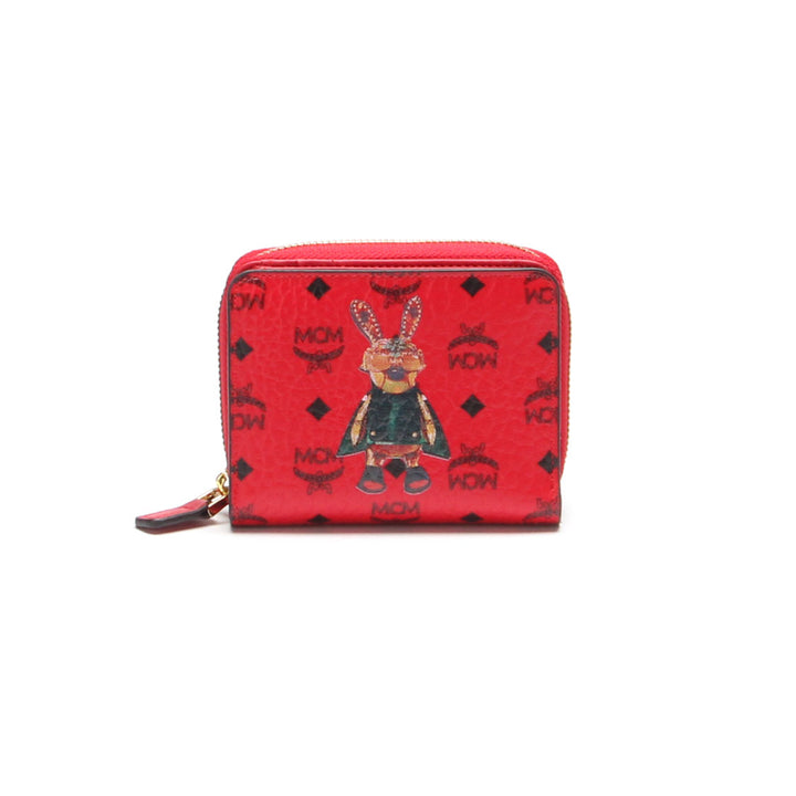 MCM Visetos Bunny Short Wallet Leather Short Wallet