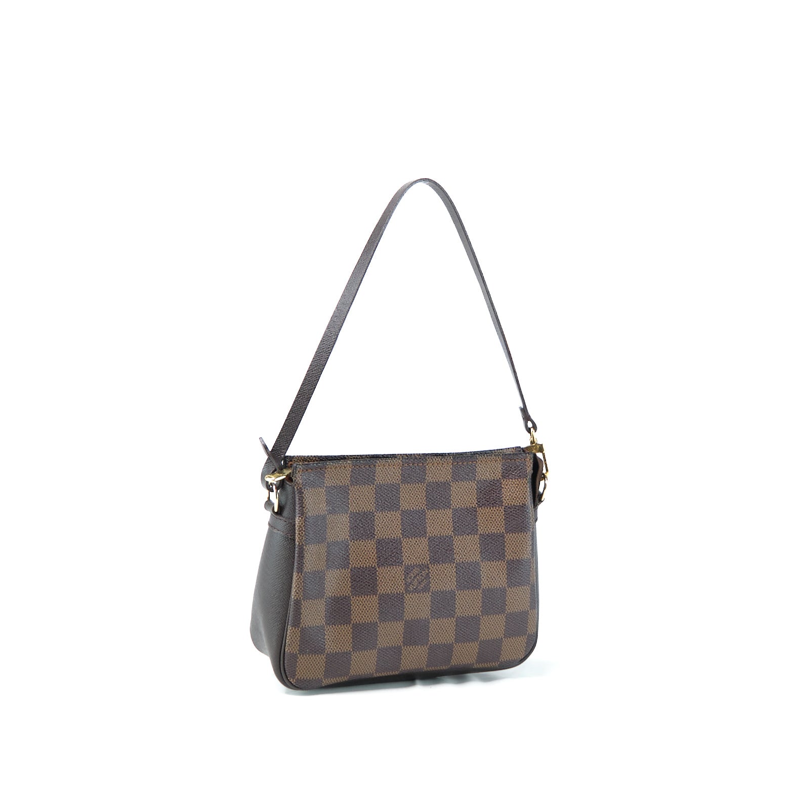 Louis Vuitton Damier Ebene Trousse Makeup Bag Canvas Shoulder Bag in Very Good Condition