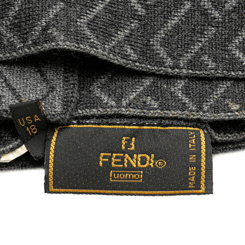 Fendi Wool FF Scarf Gray