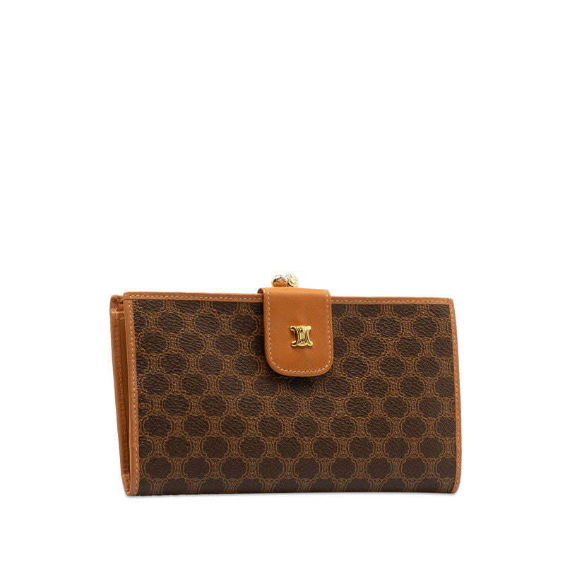 Celine Macadam Brown PVC Leather Wallet