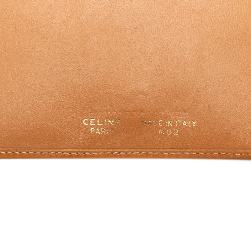 Celine Macadam Brown PVC Leather Wallet