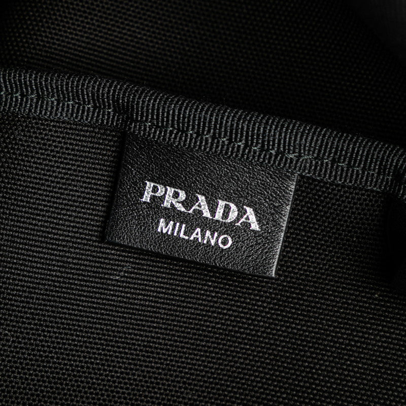 Prada Canapa Banana Tote Bag Canvas Leather