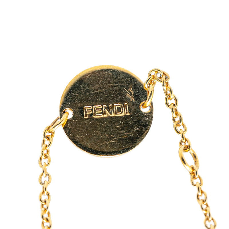 Fendi Rhinestone Bracelet 1A3623 Gold Plated