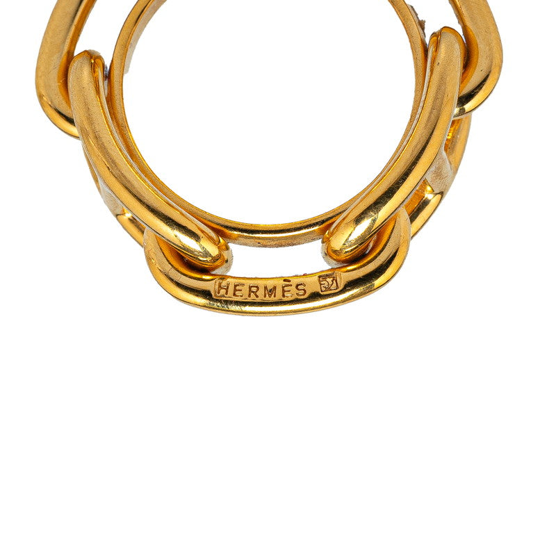 Hermes Chain D'Ancre Scarf Ring Gold