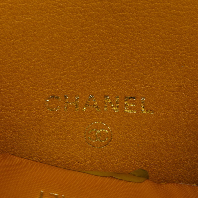 Chanel Caviar Skin Mini Pochette Crossbody Bag Yellow in Very Good Condition