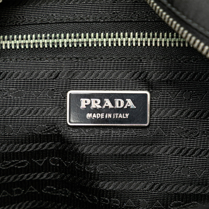 Prada Nylon Leather Mini Handbag Triangle Logo Plate BN1052 in Very Good Condition