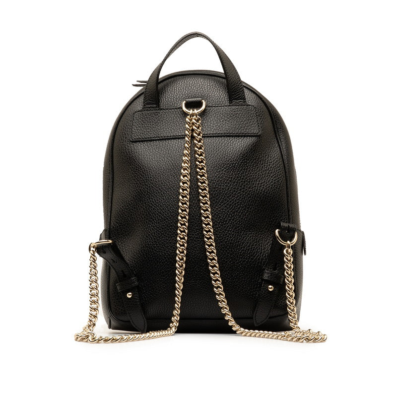 Gucci Leather Interlocking G Soho Chain Backpack 536192