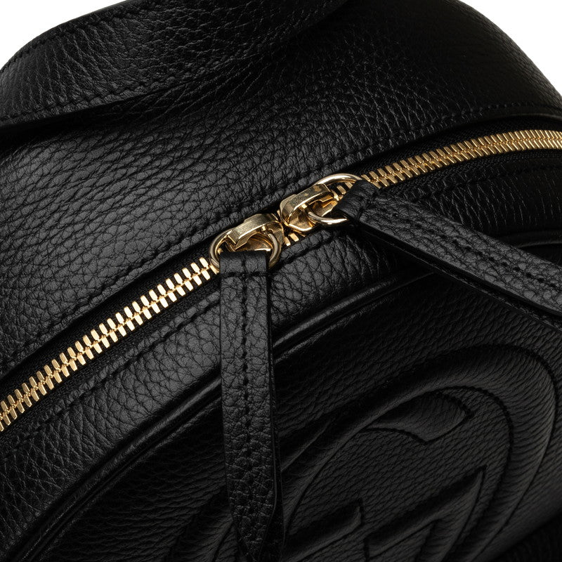 Gucci Leather Interlocking G Soho Chain Backpack 536192