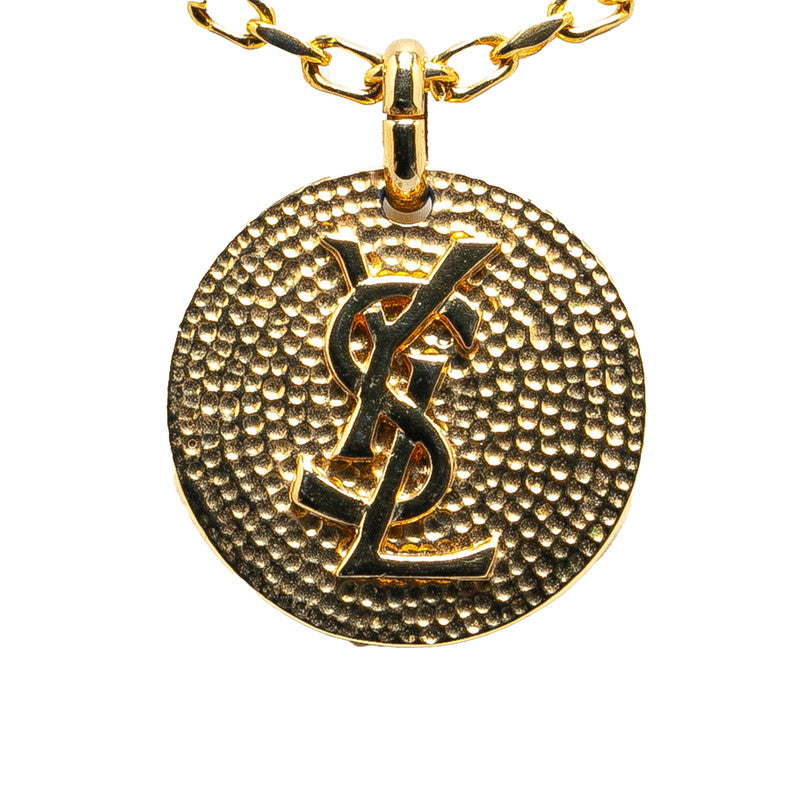 Yves Saint Laurent Logo Chain Necklace Gold