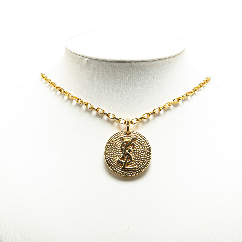 Yves Saint Laurent Logo Chain Necklace Gold