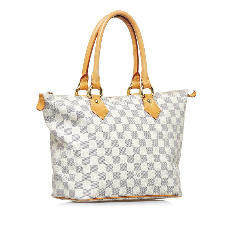 Louis Vuitton Damier Azur Saleya PM  Canvas Handbag N51186 in Good condition