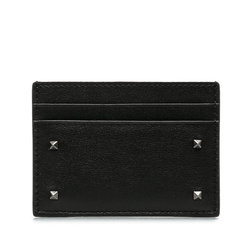 Valentino Rockstud Leather Card Holder Leather Card Case in Excellent condition